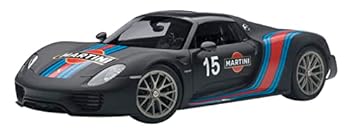【中古】AUTOart 1/18 ポルシェ 918 スパイダー バイザッハ・パッケージ ブラック/マルティニ・ストライプ