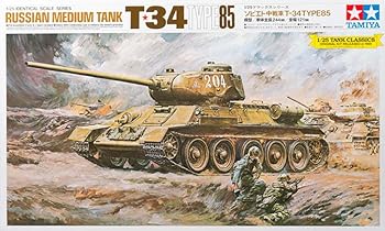 【中古】タミヤ スケール限定シリーズ 1/25 ソビエト 中戦車 T-34 TYPE85 ディスプレイ 89569
