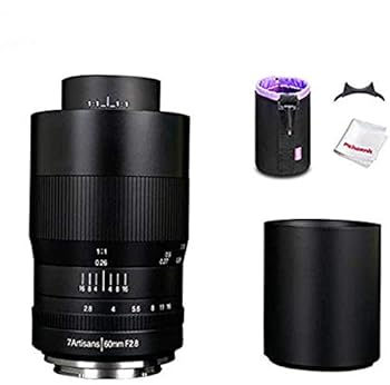 【中古】7artisans 60mm F2.8 手動式 APS-Cカメラ交換レンズ マニュアルフォーカス固定式 プライムマクロアルミ フォーカスレンチとレンズ収納バッグ ブ