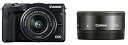 【中古】Canon ミラーレス一眼カメラ EOS M3 ダブルレンズキットブラック EF-M15-45mm F3.5-6.3 IS STM EF-M22mm F...