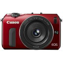 【中古】Canon ミラーレス一眼カメラ EOS M レンズキット EF-M22mm F2 STM レッド EOSMRE-22STMLK(2)