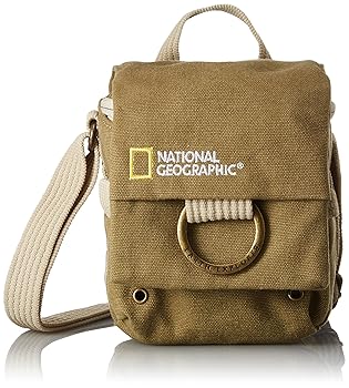 【中古】NATIONAL GEOGRAPHIC ショルダーバッグ Earth Exploreコレクション 1.3L 撥水加工 グリーンカーキキャンバス NG 2342