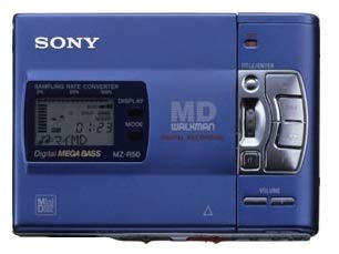 【中古】SONY　ソニー　MZ-R50-L ブルー　ポータブルMDレコーダー　録音/再生兼用機/録再/MDウォークマン