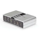 【中古】StarTech.com 7.1ch対応USB-DACヘッドホンアンプ S/PDIF対応 8x 3.5mmミニジャック 2x 3.5mmトスリンク角型コ...