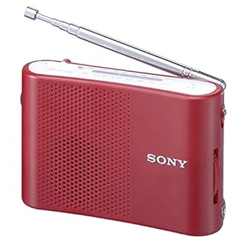 【中古】ソニー FM/AMハンディーポータブルラジオ レッド ICF-51/R