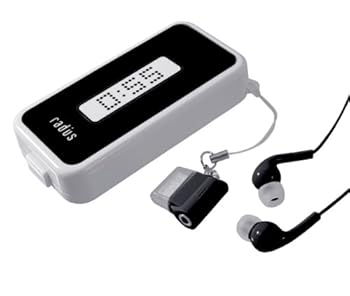 【中古】radius ヘッドホン & 外部接続端子 & イヤホンケース 3点セット ブラック RK-HD121K