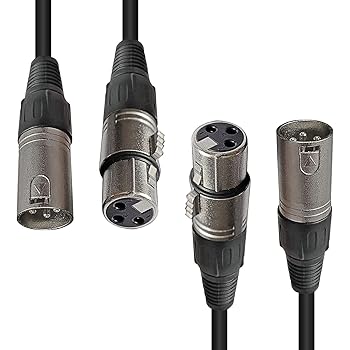 【中古】AxcessAbles XLR-XLR20 プロフェッショナルXLRオーディオケーブル スタジオステージホームスタジオ用 20フィート 2本パック