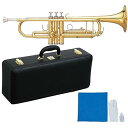 【中古】MAXTONE トランペット B♭管 ゴールドラッカー 仕上げ TT-105L ハードケース付(2)