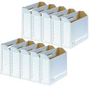 【中古】プラス ファイルボックス エコノミー 10冊 A4横 背幅100mm ブルー 553-988