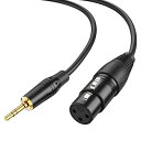 【中古】3.5 to xlr変換,CableCreation 3.5mm trs to xlr 3.5mm to xlr変換ケーブル3.5mm 1/8 Inch ステレオオス to XLR メス変換ケーブル 0.9M/ブラッ(2)