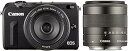 【中古】Canon ミラーレス一眼カメラ EOS M2 ダブルレンズキットブラック EF-M18-55mm F3.5-5.6 IS STM EF-M22mm F...