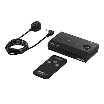 【中古】バッファロー HDMI 切替器 3入力1出力 リモコン付 Nintendo Switch / PS4 / PS5 メーカー動作確認済み BSAK302