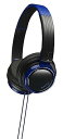 【中古】JVC HA-S200-BA 密閉型ヘッドホン 折りたたみ式 DJユースモデル ブラック&ブルー(2)
