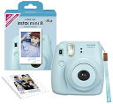 【中古】FUJIFILM インスタントカメラ チェキ instax mini 8 ブルー INS MINI 8 BLUE N