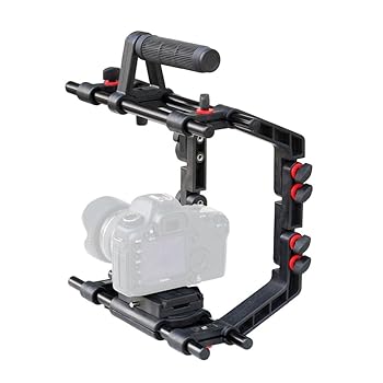 【中古】Filmcity電源9 "トップハンドルカメラケージマウント、クイックリリース、三脚プレート& 15 mmアルミニウムrods| 9 " 6 "に調節可能なケージfor 【中古】Filmcity電源9 "トップハンドルカメラケージマウント、クイックリリース、三脚プレート& 15 mmアルミニウムrods| 9 " 6 "に調節可能なケージfor