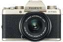 【中古】富士フイルムFUJIFILM ミラーレス一眼 X-T100レンズキット シャンパンゴールド X-T100LK-G