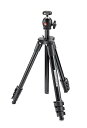 【中古】Manfrotto 三脚 COMPACT Light フォトキット アルミ 4段 ブラック MKCOMPACTLT-BK