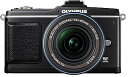 【中古】OLYMPUS マイクロ一眼 PEN E-P2 レンズキット ブラック E-P2LKIT-BLK