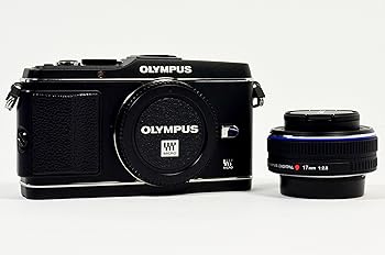 【中古】Olympus PEN E-P3 12.3 MP Live MOS Micro Four Thirds Interchangeable Lens Digital Camera with 17mm Lens - Black by Olympus