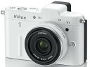 【中古】Nikon ミラーレス一眼カメラ Nikon 1 ニコンワン V1 ブイワン 薄型レンズキット ホワイトN1 V1ULK WH