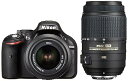 【中古】Nikon デジタル一眼レフカメラ D5200 ダブルズームキット AF-S DX NIKKOR 18-55mm f/3.5-5.6G VR/ AF-S DX NIKKOR 55-300mm f/4.5-5.6G ED VR ブ(2)