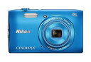 【中古】Nikon デジタルカメラ COOLPIX S3600 8倍ズーム 2005万画素 コバルトブルー S3600BL