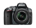 【中古】Nikon デジタル一眼レフカメラ D5300 18-55mm VR II レンズキット グレー 2400万画素 3.2型液晶 D5300LK18-55...