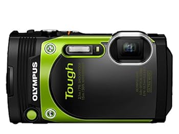 【中古】OLYMPUS コンパクトデジタルカメラ STYLUS TG-870 Tough グリーン 防水性能15m 180°可動式液晶..