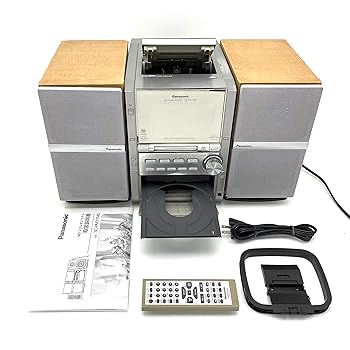 【中古】Panasonic パナソニック SC-PM77MD-S シルバー MDステレオシステム MD/CD/カセットコンポ 本体SA-PM77MDとスピーカー...
