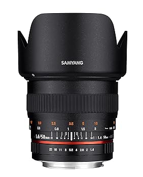 【中古】Samyang SY50M-N 望遠固定プライム 50mm F1.4レンズ Nikon Digital SLR用