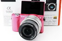 【中古】SONY ミラーレス一眼 α5000 パワーズームレンズキット ピンク ILCE-5000L-P