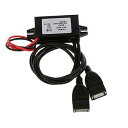 【中古】ノーブランド品 デュアルUSB 車 DC-DC コンバータモジュール 12Vー5V 3A 15W 電源アダプタ