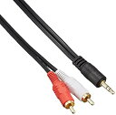 【中古】変換名人 オーディオ変換ケーブル 赤/白ステレオ音声 - 3.5mmステレオミニプラグ 1.8m R35-18G(2)