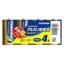 【中古】東芝 アルカリ乾電池 単1形1パック4本入 LR20L 4MP