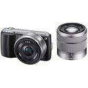 【中古】SONY ミラーレス一眼 α NEX-C3 ダブルレンズキット E 16mm F2.8+E 18-55mm F3.5-5.6 OSS ブラック NEX-...