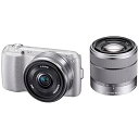 【中古】SONY デジタル一眼カメラ α NEX-C3 ダブルレンズキット シルバー NEX-C3D/S