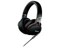 【中古】ソニー SONY ヘッドホン MDR-1A : ハイレゾ対応 密閉型 折りたたみ式 ケーブル着脱式/バランス接続対応 リモコン・マイク ブラック MDR-1A B