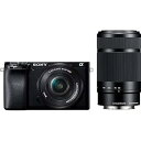 【中古】SONYソニー ミラーレス一眼 α6100 ダブルズームレンズキット ブラック ILCE-6100Y B SONYソニー ミラーレス一眼 α6100 ボ...
