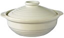 【中古】NATURAL ニューIH対応土鍋 7号 ホワイト 2-3人用
