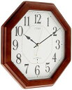 【中古】リズムRHYTHM CITIZEN シチズン 掛け時計 電波時計 ネムリーナハピネス 木枠 8MY472-006