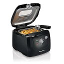 【中古】Hamilton Beach クールタッチ 電気ディープフライヤー バスケットと蓋 2リットル / 8カップ オイル容量 温度調節 1500ワット 高速...