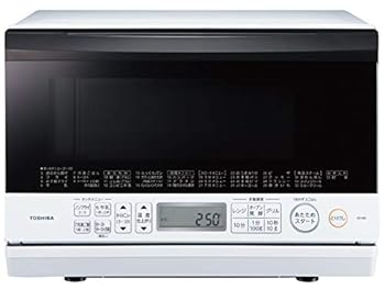 【中古】TOSHIBA 角皿式スチーム オーブンレンジ 石窯オーブン 23L グランホワイト ER-V60W