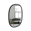 【中古】umbra ウォールミラー 壁掛け鏡 インテリア 姿見楕円型 ブラック ハブ オーバル 46x61cm 21013765040
