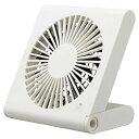 【中古】ドウシシャ 卓上扇風機 スリムコンパクトファン 3電源AC USB 乾電池 風量3段階 静音 ピエリア ホワイト