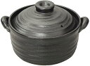 【中古】スズ木 萬古焼 IH用・直火対応 ごはん鍋 2合 黒 9006-6022