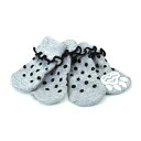 【中古】ランジュ L'ange DOG SOCKS frill gray M サイズ