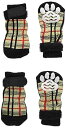 【中古】ランジュ L'ange DOG SOCKS check beige M サイズ