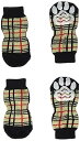 【中古】ランジュ L'ange DOG SOCKS check beige XL サイズ