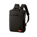 【中古】エレコム リュック ビジネスバッグ offtocoオフトコ 13.3インチPC収納 A4対応 3WAYバックパック/メッセンジャーバッグ/ハンドバッグ ブラック BM