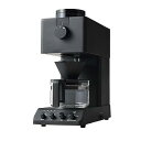 【中古】ツインバード コーヒーメーカー 全自動 ミル 豆から 3杯用 臼式 蒸らし 湯温調節 燕三条 ブラック 黒 CM-D457B